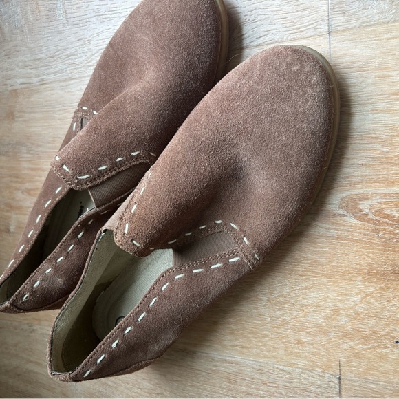 Hush‎ Puppies Brown Suede Slip Ons  Size 7.5 - Picture 3 of 6
